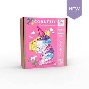 Connetix Tiles Steam Learning: Connetix Tiles - Glitter Unicorn Pack 56pcs (Magic of Open-Ended Play)