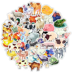 Books Stationery: Farm Animals Decorative Stickers Set (50pcs)