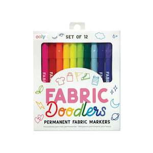 Ooly Fabric Doodlers Markers - Set of 12 (6 years+)