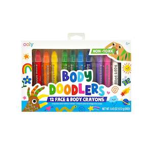 Ooly Body Doodlers Face & Body Crayons - Set of 12 (6 years+)