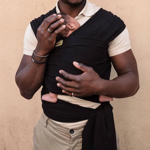 Boba Wrap Solid Black - Baby Carrier (NZ's Most Popular Stretchy Wrap)