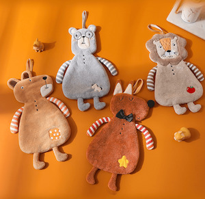 Kids Hand Towel - Wild Animals (4 Pack)