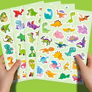 Party Welcome Gifts: 100pcs Fun Waterproof Dinosaur World Vinyl Stickers