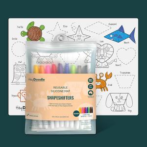 HeyDoodle Shape Shifters Playmat (Large) - Reusable Colouring Set