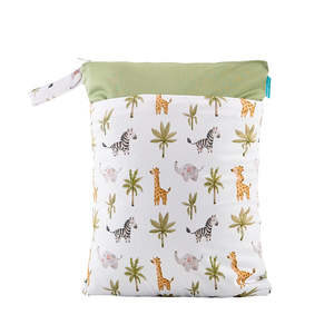 Double Pocket Eco-Friendly Large Wet Bag - Wild Animals