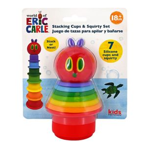 The Very Hungry Caterpillar Vinyl Bath Stacking Cups & Squirty Set (18m+)