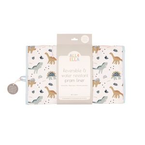 All4Ella Pram Liner - Beige Dinosaurs