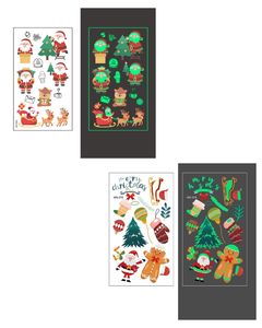 Books Stationery: UV Glow in the Dark Christmas Kids Temporary Tattoos (2 Pack)
