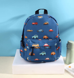 Nursery Backpack: Busy Vehicles Backpack for Preschool & School Children (2-5 years)