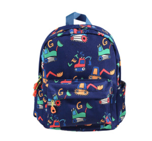 Nursery Backpack: Construction Vehicles Kids School Bag | Preschool Kids Backpack (2-5 years)