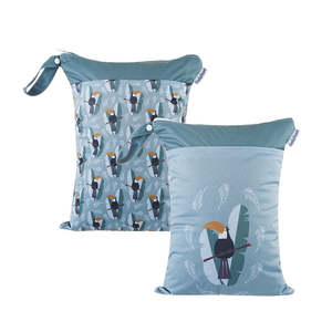 Storage Solutions: Toucan Double Pocket Eco-Friendly Large Wet Bag (2 Pack)