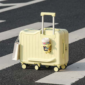 Storage Solutions: Macaron Colour Kids Ride-On Travel Luggage with Cup Holder & Hanging Hook (20")