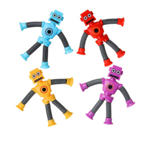 Kids Sensory Fidget Toy – Flexible Bendable Suction Cup Robot, Travel-Friendly&hellip;