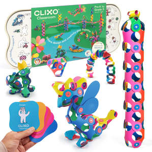 Kids Toys Gifts: Clixo Classroom Set - STEAM Learning Toy with Teaching Resources