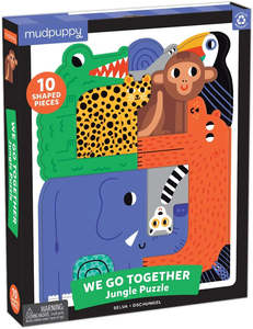 Mudpuppy We Go Together Jungle, 10 Shaped Puzzle Pieces (2 years+)