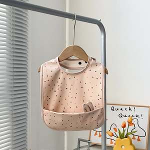 Mess-Free Baby Feeding PU Bib (Free Size) - Polka | Floral | Dinosaur