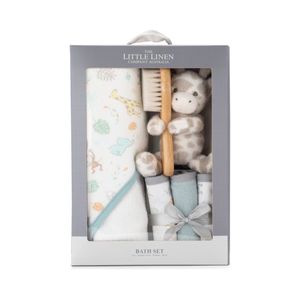 Gift Set: The Little Linen Co. Bath Gift Set - Savanna Giraffe