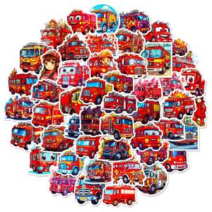 Fire Truck/ Fire Engine Decorative Stickers Set (50pcs)