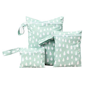 3pcs Set Eco-Friendly Waterproof Wet Bags - Leaf | Raindrop | Stroke
