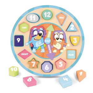 Bluey Wooden Puzzle Clock - Educational Toy (2 years+)