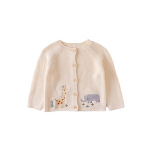 Tayloranne Baby & Toddler Knit Cardigan - Wild Animals (3-36m)