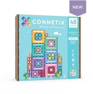 Connetix Tiles - Pastel Portal Pack 48pcs (Ultimate Educational STEAM Learning Toy)