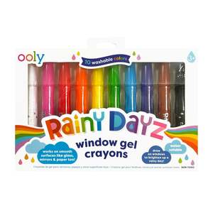 Ooly - Rainy Dayz Window Gel Crayons - Set of 10 (3 years+)