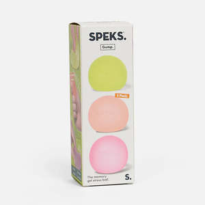 Kids Toys Gifts: Speks Gump Memory Stress Ball Original Warm - 3pcs Set (14 years+)
