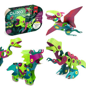 Clixo Dino Adventure Pack 22pcs (6 years+ to Forever)