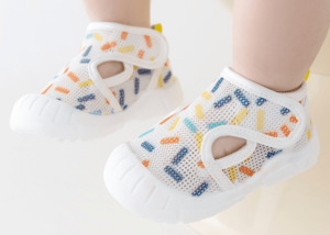Kids Clothing Accessories: My First Steps Toddler's Mesh Velcro Shoes — Confetti (3-26 months)