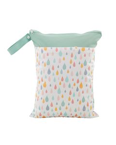 Double Pocket Eco-Friendly Large Wet Bag - Pastel Raindrops