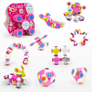 Clixo Tiny & Mighty Magnetic Toy 9pcs Pack - Sparkle (4-99 years)