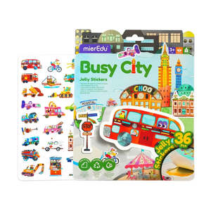 Reusable Jelly Stickers Pack - Busy City (3 years+)
