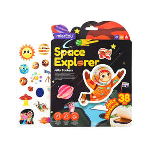 Kids Toys Gifts: Reusable Jelly Stickers Pack - Space Explorer (3 years+)