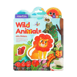 Reusable Jelly Stickers Pack - Wild Animals (3 years+)