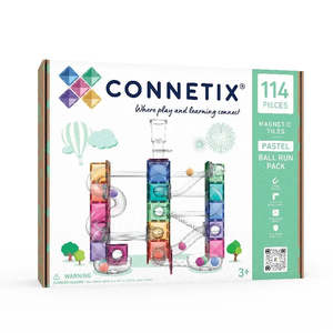Connetix Tiles: Connetix Tiles - Ball Run Pastel Pack 114pc (Endless Ball Run Play)