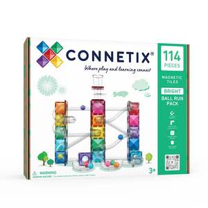 Connetix Tiles - Ball Run Bright Pack 114pcs (STEAM Learning Toy)