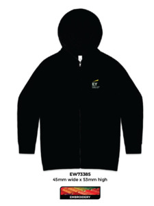 Womens AS Colour Zip Hoodie, Black