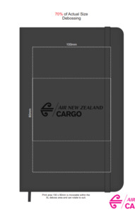 Air New Zealand Cargo – Moleskine Classic Soft Cover Notebook – Large, Black