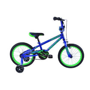Kids Bikes: Radius Dinosaur 16" - Gloss Navy Blue/Neon Green
