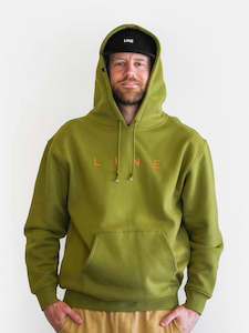 Hoodies: Line Corpo Hoodie - Olive