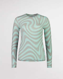 Mons Royale Cascade Merino Flex 200 Women's Long Sleeve - Blazing Mint