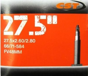 Tyre Tubes: CST 27.5 X 2.60/2.80 FV 48MM TUBE