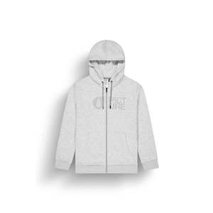 Picture Basement Flock Zip Men's Hoodie - Grey Melange