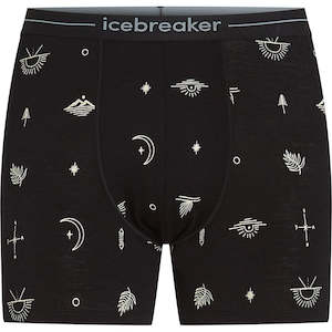 Icebreaker 150 Anatomica Men's Boxers - AOP Black
