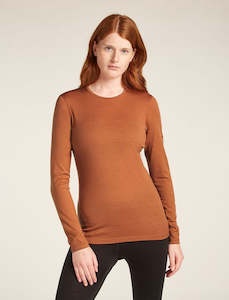 Base Layers: Icebreaker 200 Oasis Long Sleeve Women's Crew - Dusty Clay