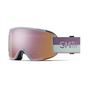 Youth Goggles: Smith Squad S Lunar Fog Split Goggle w/ ChromaPop Everyday Rose Gold Mirror & Clear