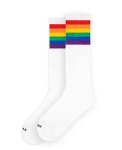 Socks: American Socks Mid High Sock - Rainbow Pride