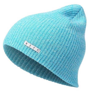 Beanies: Neff Daily Heather Beanie - Cyan/White
