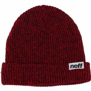Neff Fold Heather Beanie - Black/Red